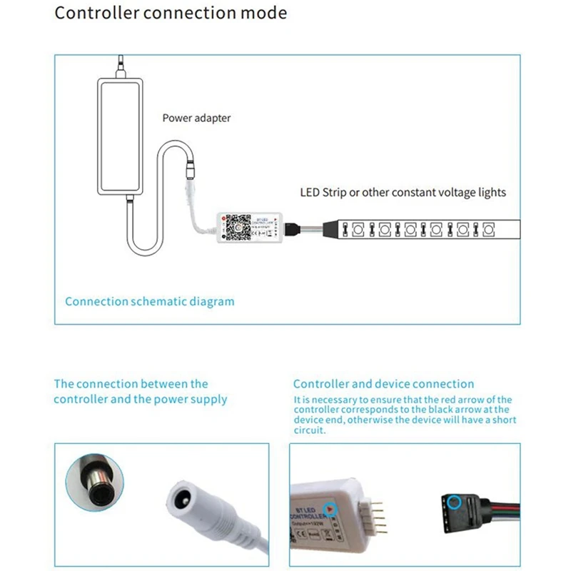 Dc 12 В 24 Rgb / Rgbw Rgbww светодиодный контроллер Bluetooth ic Домашний Мини для светодиодной