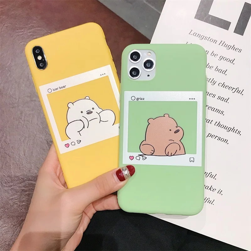 Cute Cartoon Funny Bear Panda Pattern Phone Case For iphone 11 Pro Max X XS XR 6 6S 7 8 Plus Soft TPU Back Cover Cases | Мобильные