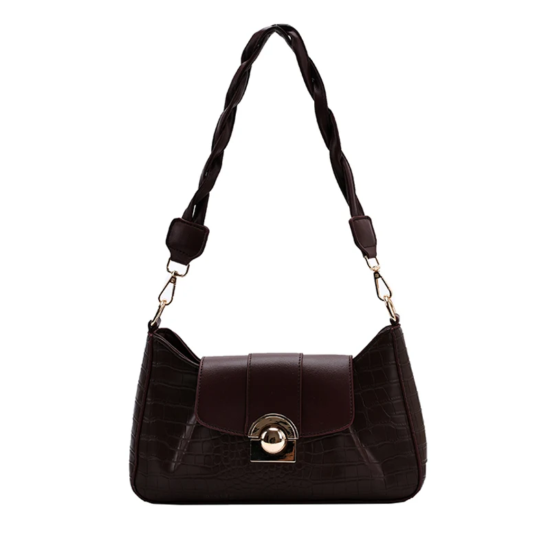 

Crocodile pattern Armpit bag 2020 Fashion New High quality PU Leather Women's Designer Handbag Vintage Shoulder Messenger bag