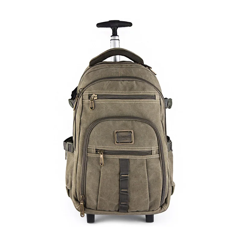 Men Cabine Rolling Baggage Task With Wheels Canvas Trolley Tas Backpack For Women Handbags | Багаж и сумки