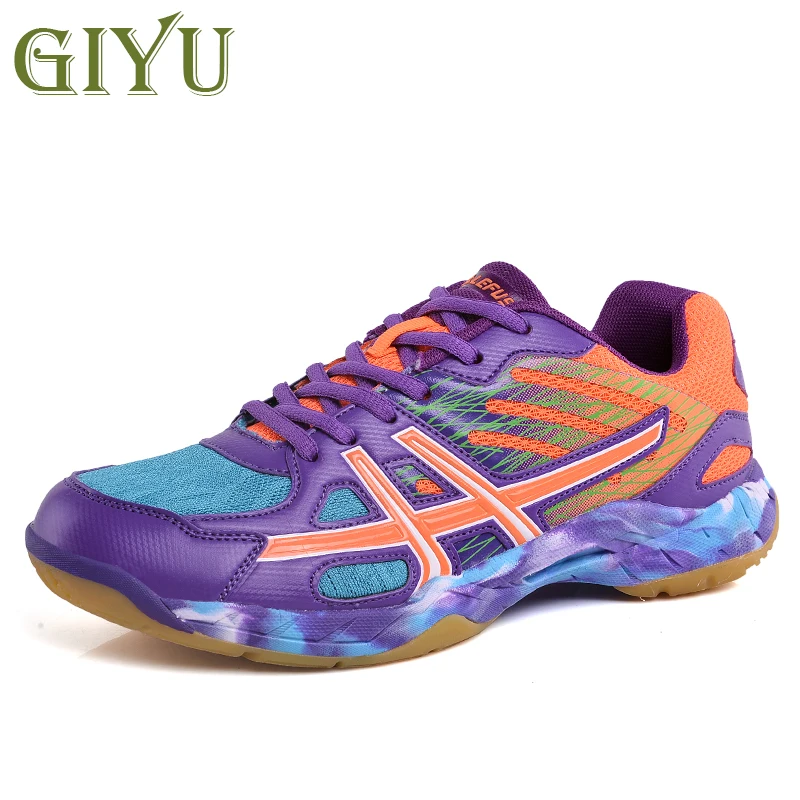 

GIYU Men's and Women's Sports Shoes Breathable Non-slip Sole Badminton Shoes Outdoor Sports Training Women Athletics Sports Pink