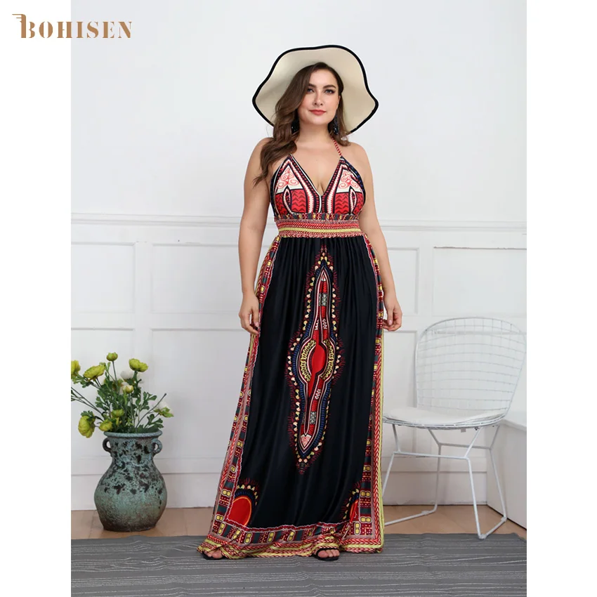 BOHISEN африканские платья для женщин Дашики плюс размер &quotАнкара&quot Африканский