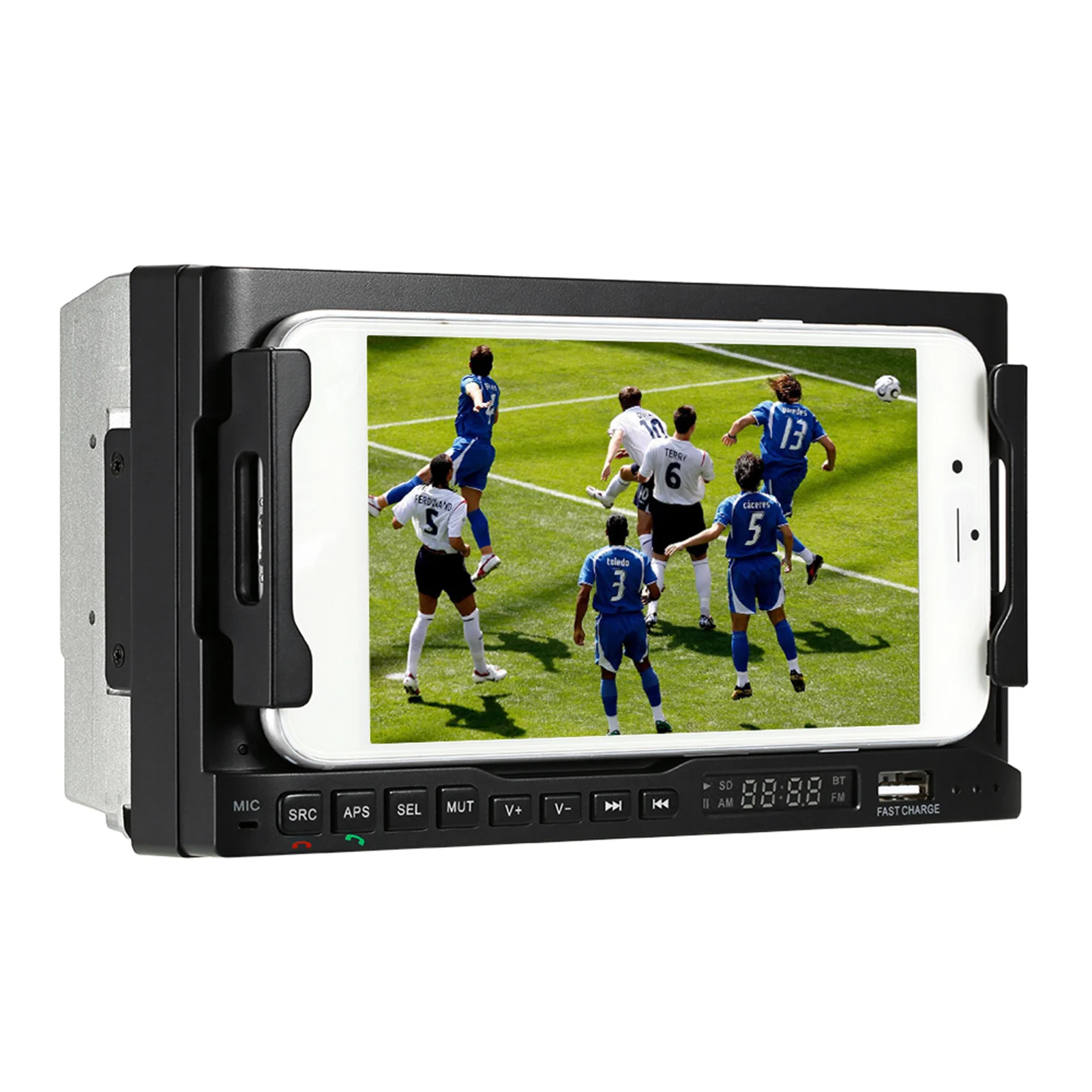 

Новый Автомобильный многофункциональный мобильный телефон-держатель навигатор Беспроводная Быстрая зарядка AM / FM радио MP3-плеер автомобильный навигационный контроль