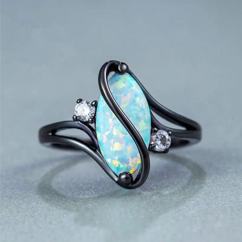 Модные ювелирные изделия креативное S образное инкрустация искусственный опал