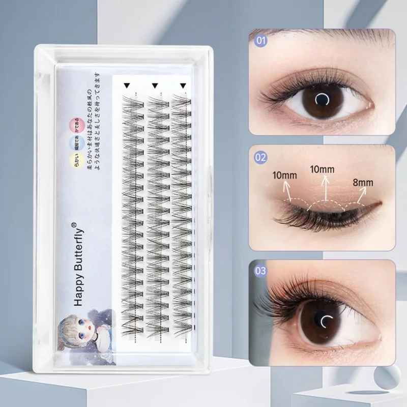 

False Lashes Eyelashes Set Natural Cluster Long Lasting Lashes Multipack Natural Look Extension DIY Eye Makeup Tools
