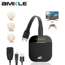AMKLE Mirascreen G5 PLUS 4K Wireless HDMI-compatible Dongle TV Stick Miracast Airplay Receiver Wifi Dongle Mirror Screen Cast