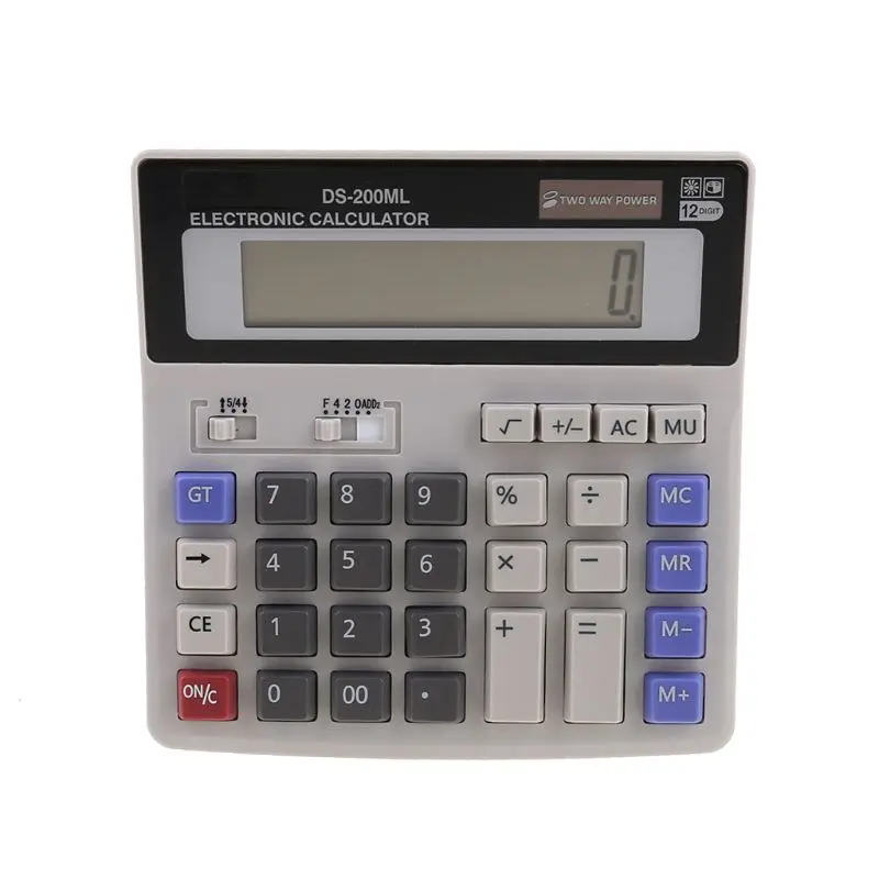 

Standard Function Scientific Electronics Desktop Calculators Dual Power Big Button 12 Digit Large LCD Handheld Calculator