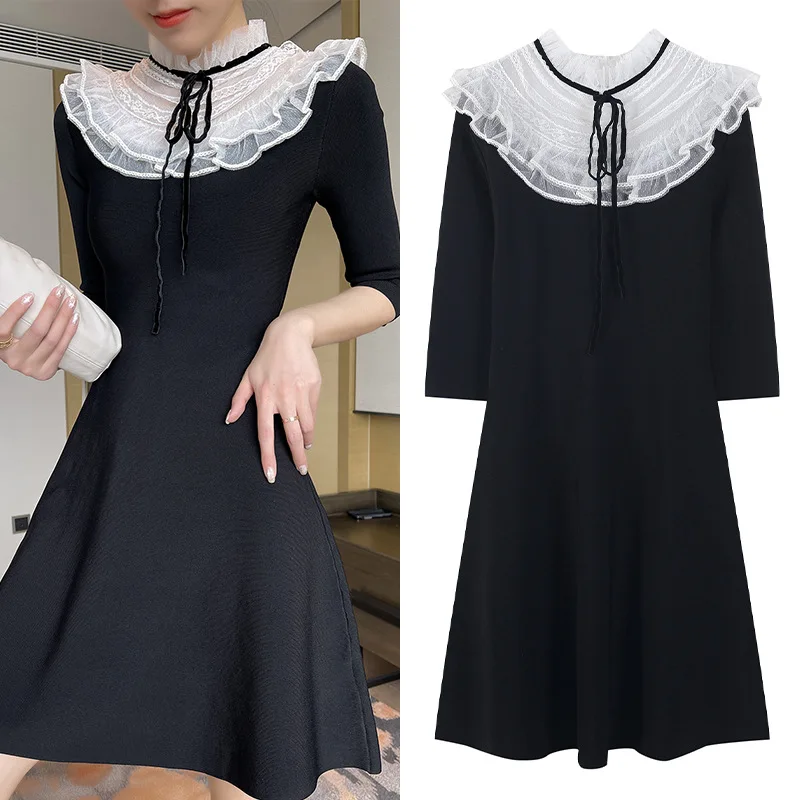 

Vetement Femme 2021 Robe Longue Femme Robe Noir Robe Pull Femme Mode Femme Robe Chic Robe Hiver Femme Designer Clothes