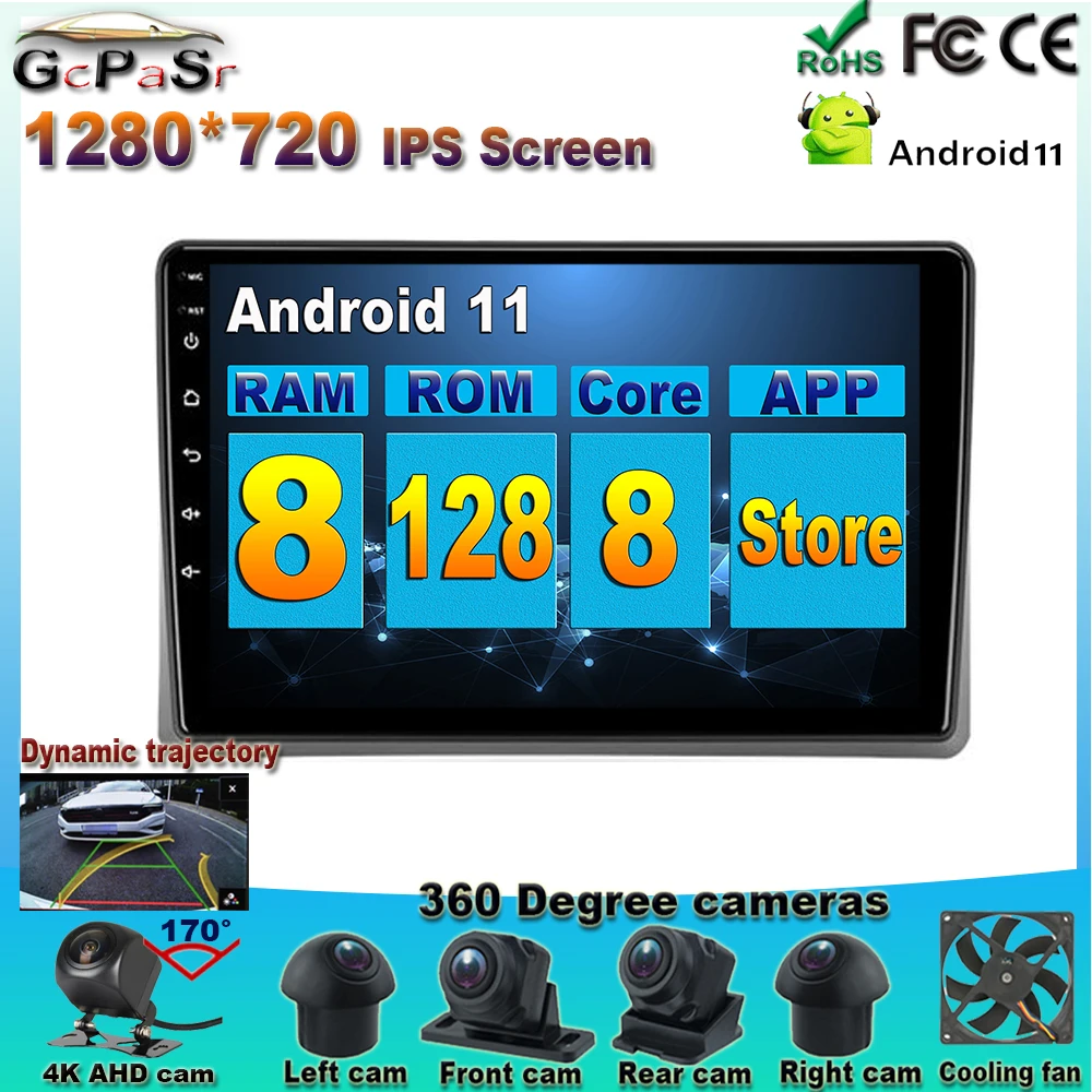 

9 дюймовый Carplay Android auto Android 11 для Toyota Land Cruiser 2002, автомобильное радио, мультимедийный видеоплеер, навигация GPS