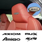 Наклейка для подголовников, металлическая наклейка для Isuzu Ascender Axiom Amigo D-Max Mu-X SLX 4X4 Dmax Mux, автомобильные аксессуары