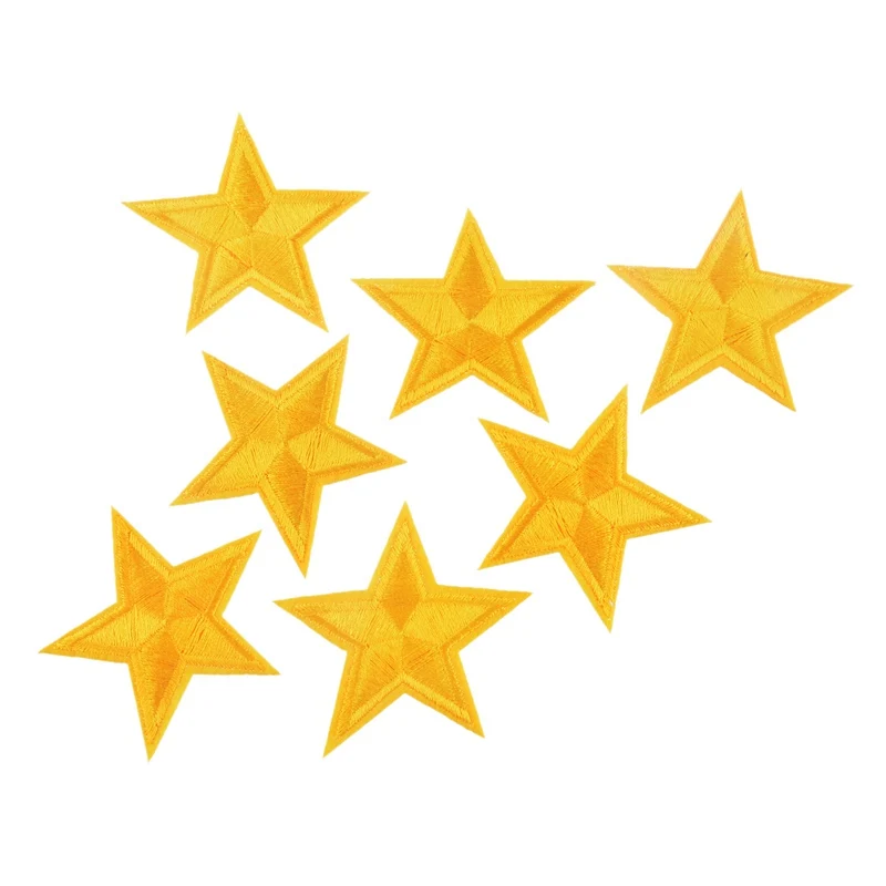 10PCs Iron On Star Patches For Clothes Needlework Multicolor Stripes Badges Stickers Embroidered Applique Jacket DIY | Дом и сад