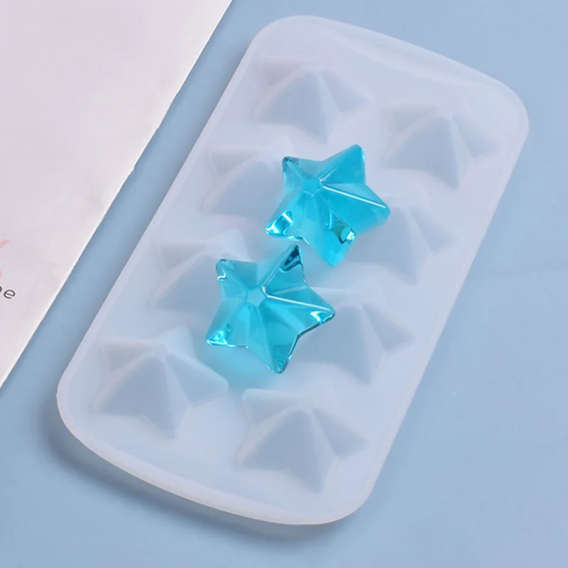 

С украшением в виде кристаллов звезда силиконовые формы DIY смолы эпоксидные украшения кулон ювелирное Литье инструмент пресс-форм