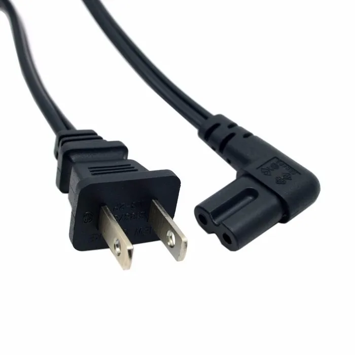 5 шт. США 2pin Мужской до 90 градусов прямоугольный IEC 320 IEC320 C7 кабель питания 1 м 100 см 3