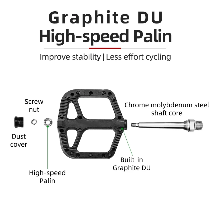 

XunTing Ultralight Seal Bearings Bicycle Bike Pedals Cycling Nylon Road Mtb Pedals Flat Platform Bicycle Parts Accessories