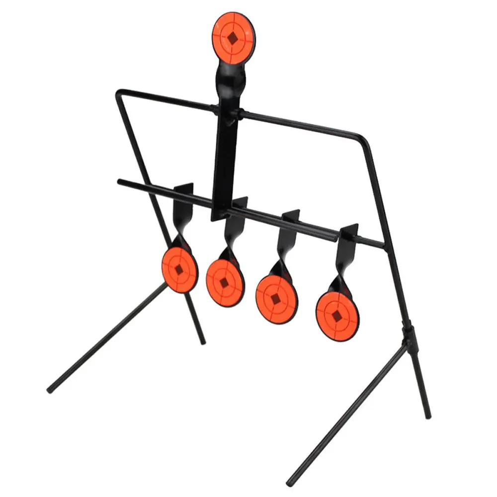 

Metal Resetting Shooting Target Paddle Wind Chime Style Target for Outdoor Shooting Training (Black)