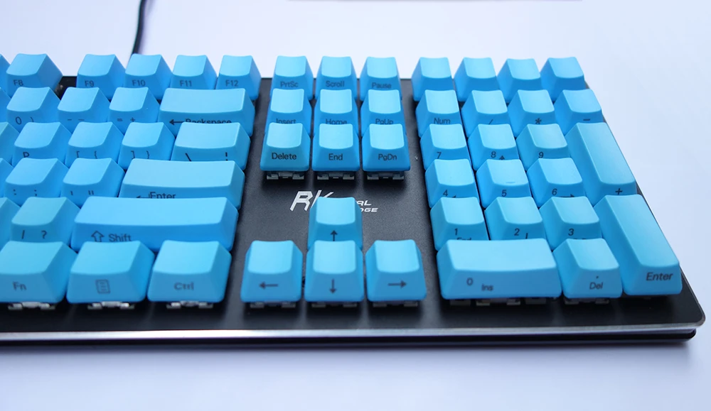 OEM синие толстые клавиши PBT раскладка ANSI верхняя печать боковая пустая для