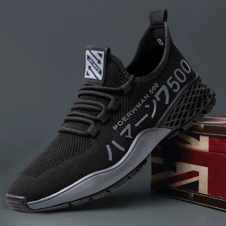 

Men's shoes hollow and breathable real flying woven sports and leisure shoes