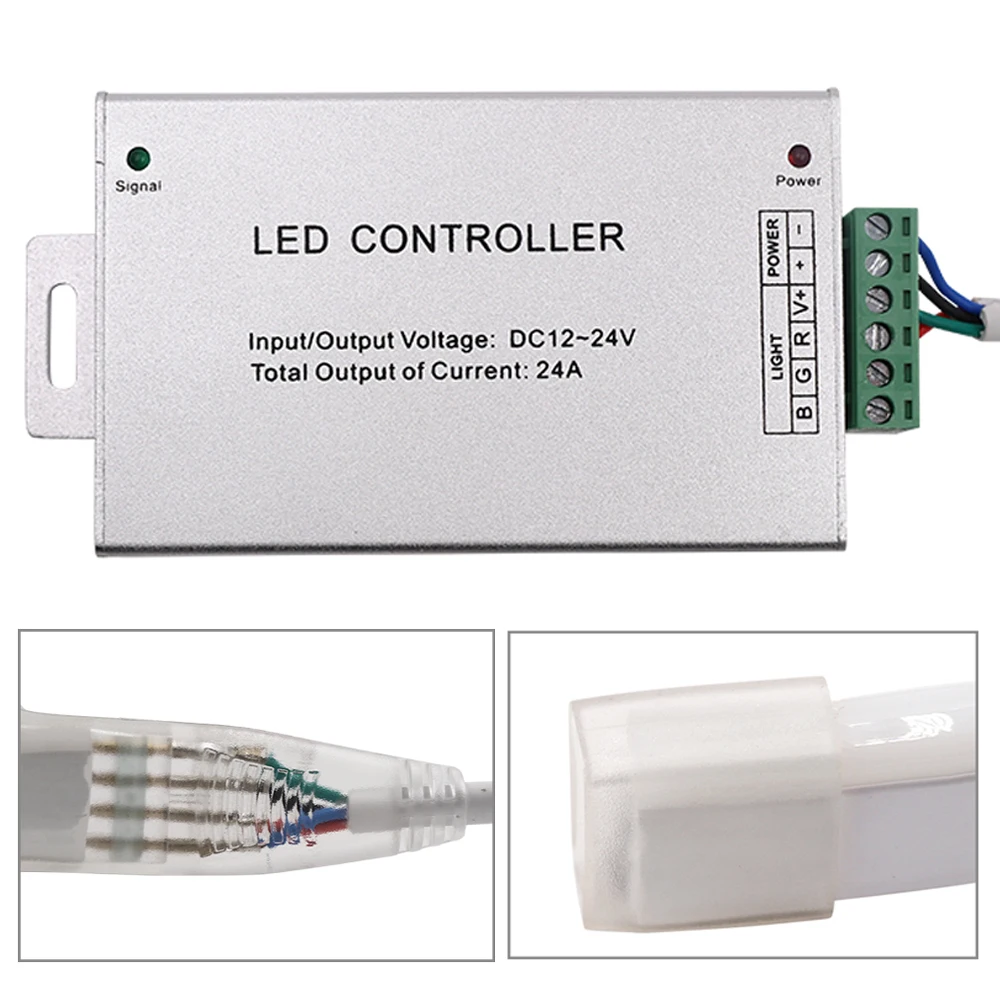 2835 Светодиодная лента неоновый светильник DC12V RGB Неоновый веревочный светильник наружный водонепроницаемый неоновый светильник светодиодный светильник с RGB 24key контроллер