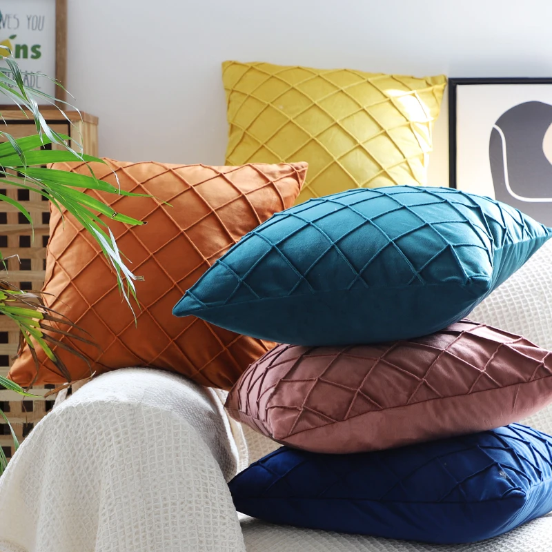 DIMI Pillows for Sofa Living Room Home Decor 45x45cm Pillowcase Nordic Style Cushion Cover Velvet Pillow Cover Boho Decorative