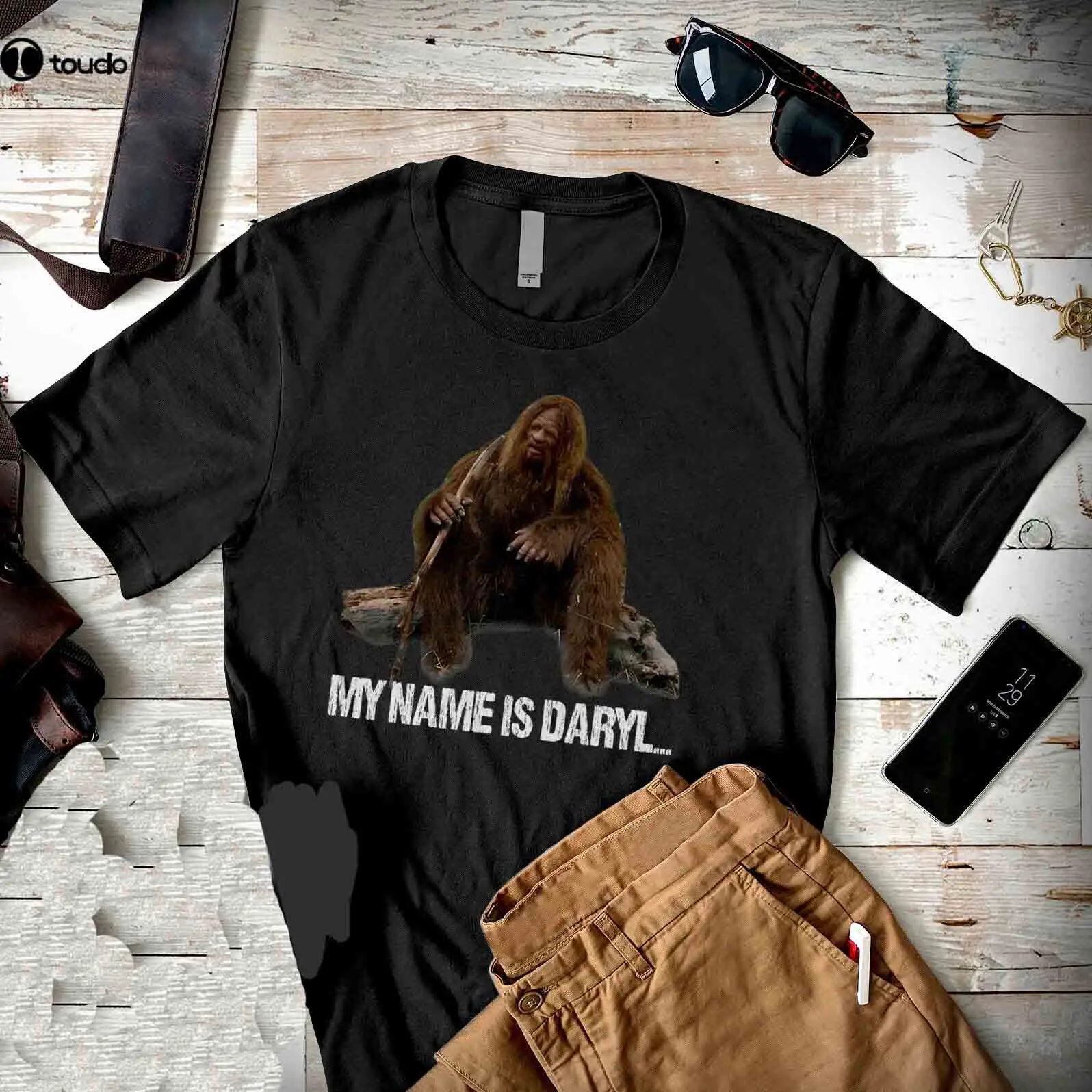 

Funny Bigfoot My Name Is Daryl Bigfoot Lover Men T Shirt