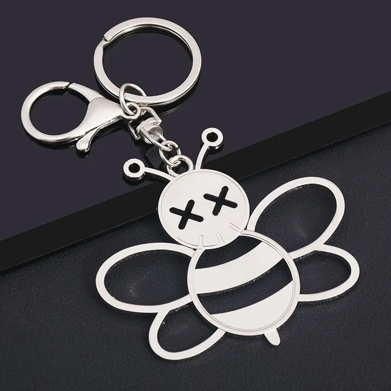 

bee keychain cute key ring for women honeybee key chain key holder creative portachiavi chaveiro llaveros bag charm