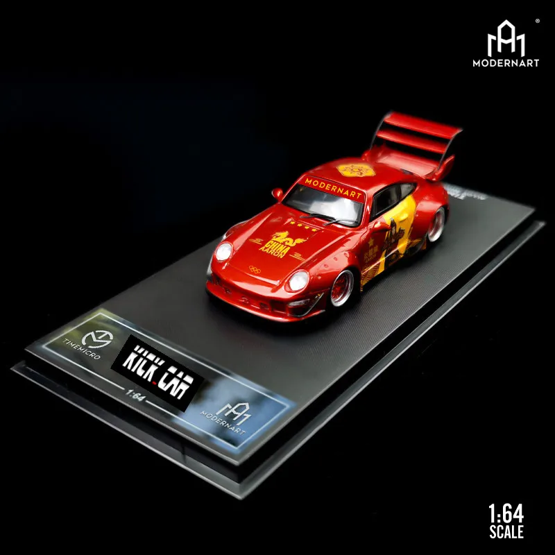 

Timemicro 1/64 Pors 911 993 RWB Cultural Red Modified Car Diecast Sports Car Racing Car Model Car Toy Gift for Boys Children