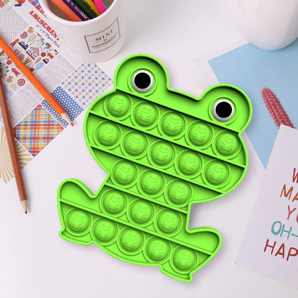 Игрушка сенсорная в форме лягушки силиконовая настольная игрушка для снятия