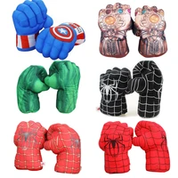 2pc kids marvel superhero gloves plush avengers thanos hulk spiderman gloves kids halloweenchristmas cosplay props stuffed toy