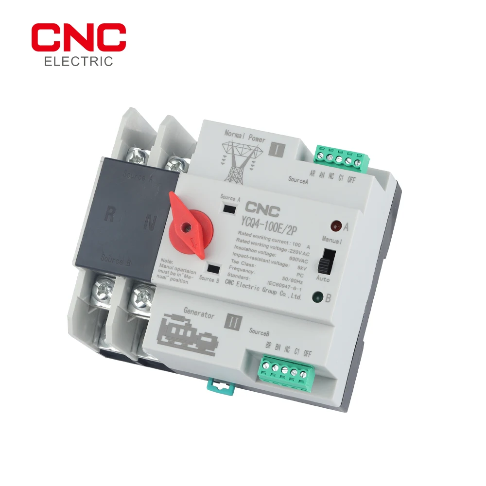 CNC Din Rail 2P ATS Dual Power автоматический переключатель электрические переключатели