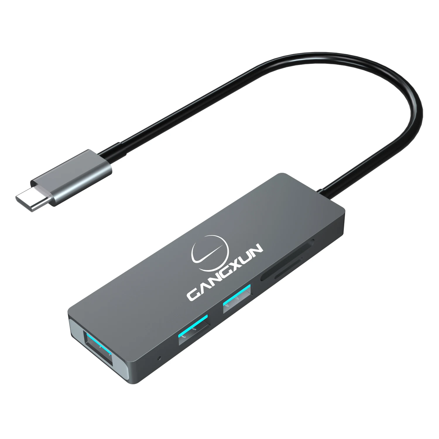 USB C концентратор Ультратонкий USB C адаптер с SD TF кард-ридер порты для MacBook Pro iMac, Google Chromebook Pixelbook, XPS