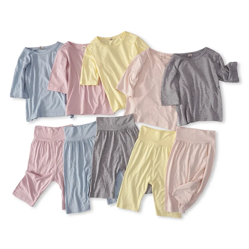

7 Points Arm Modal High-Waisted Pajama Sets kids pijamas