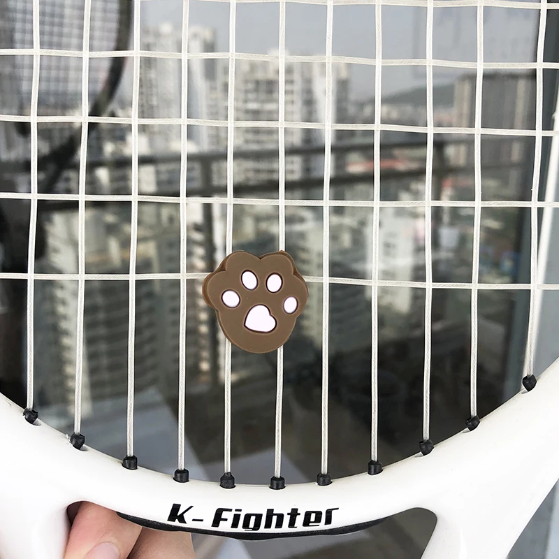 

POWERTI 10pcs/lot Tennis Vibration Dampener-Brown Foot Bear's Paw Cute Tennis Dampener Tennis Accessories
