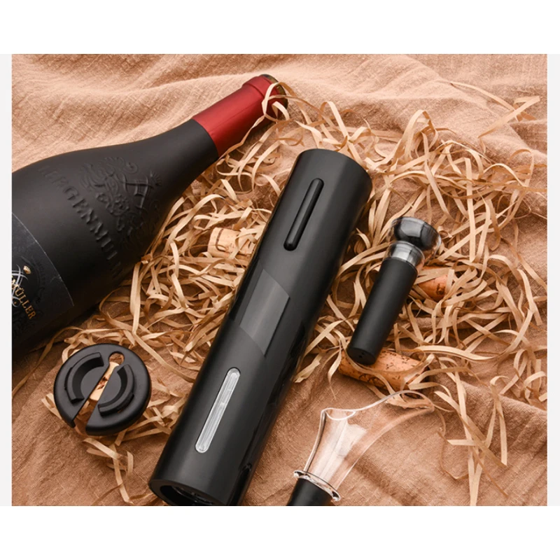 

Electric Wine Opener Rechargeable Automatic Corkscrew Creative Wine Bottle Opener With USB Charging Cable Suit Kitchen Accesory