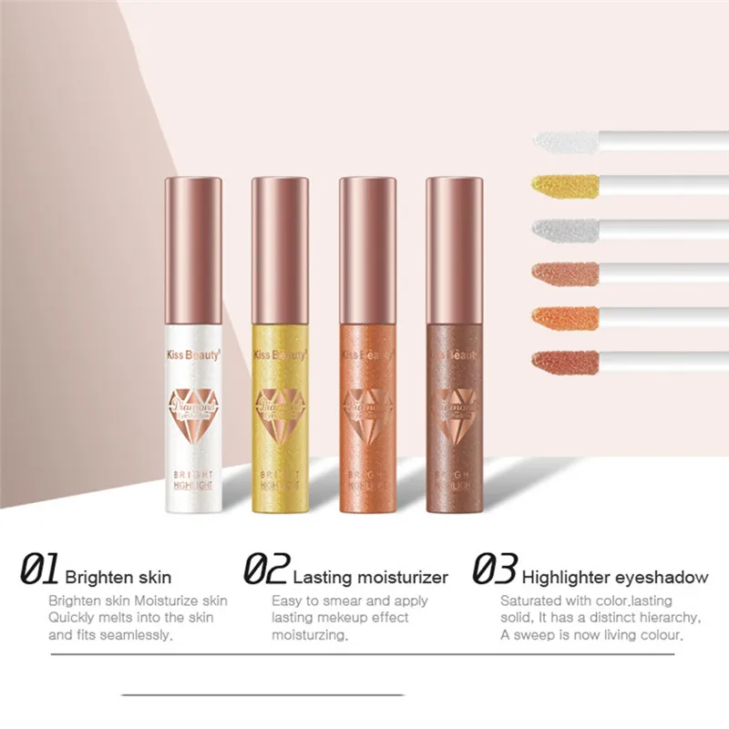 Оптом женские жидкие тени для век опционально блестящие ручка профессиональный