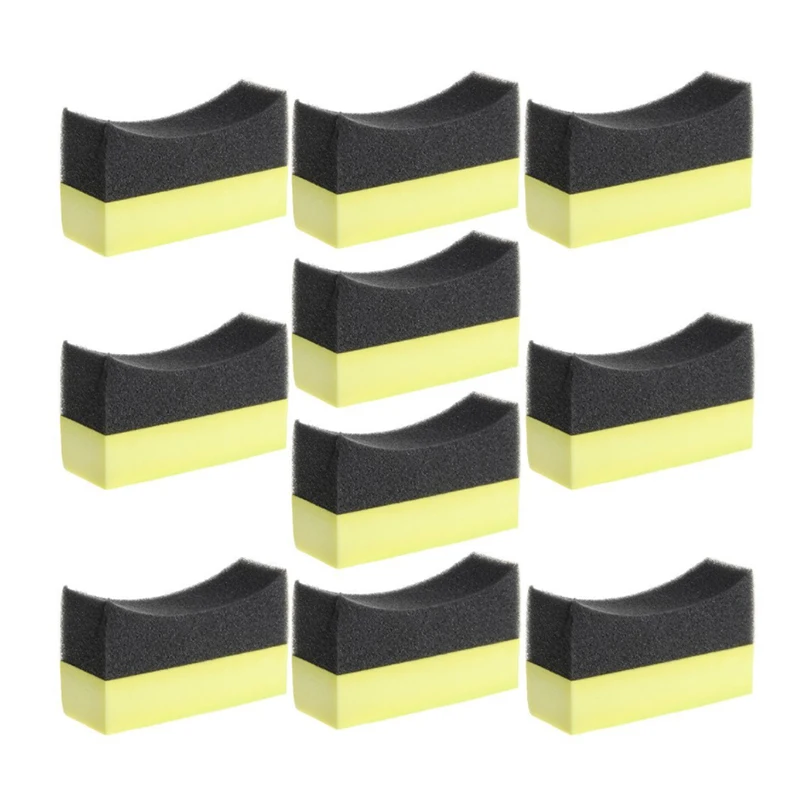 

10pcs U-Shape Auto Tyre Car Tire Wheels Truck Brush Paint Care Wash Cleaning Wax Polishing Sponge Washer Wipe