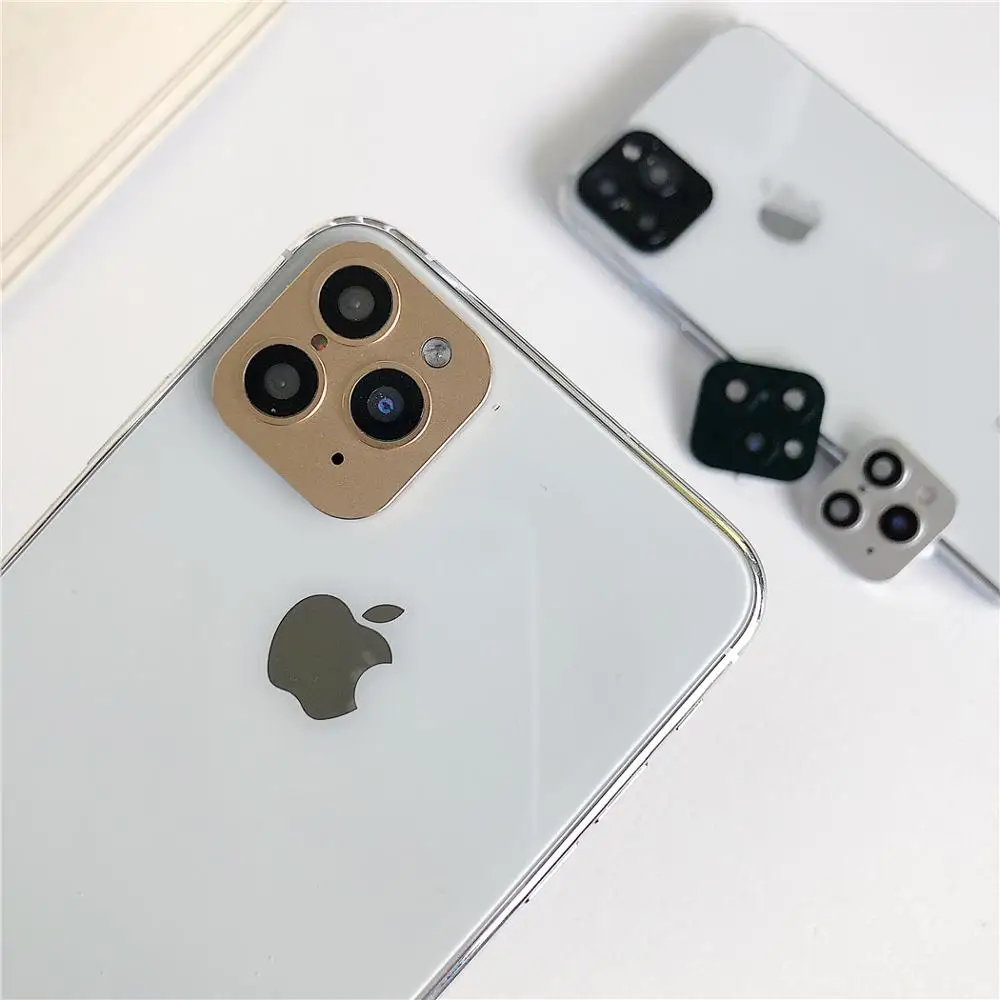 Fake Change Metal Alumium Camera Lens Camouflage for iPhone 11 Protector Ring Cover For X XS MAX Protective Cases | Мобильные