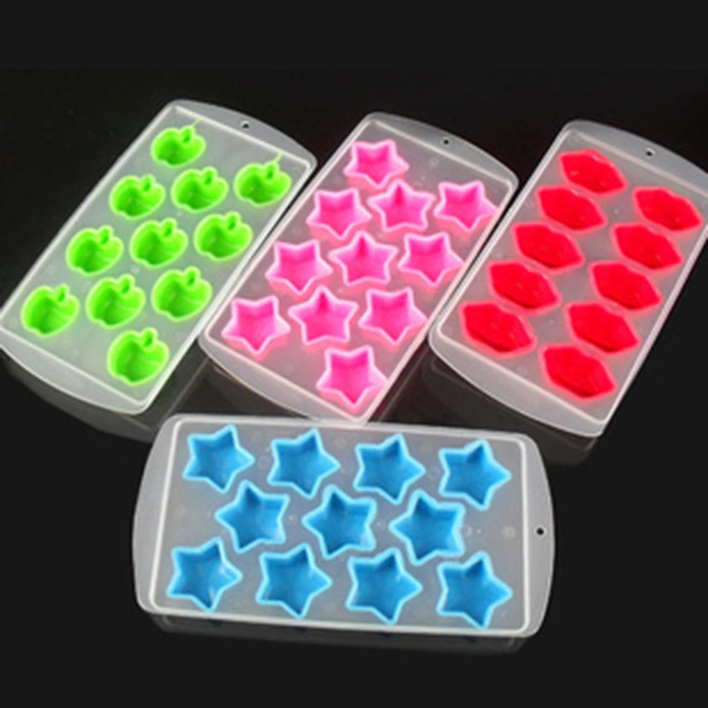 Hot Sale Silicone Fruit Star Shape Ice Cube Mold Chocolate Baking Tray Storage Container | Дом и сад