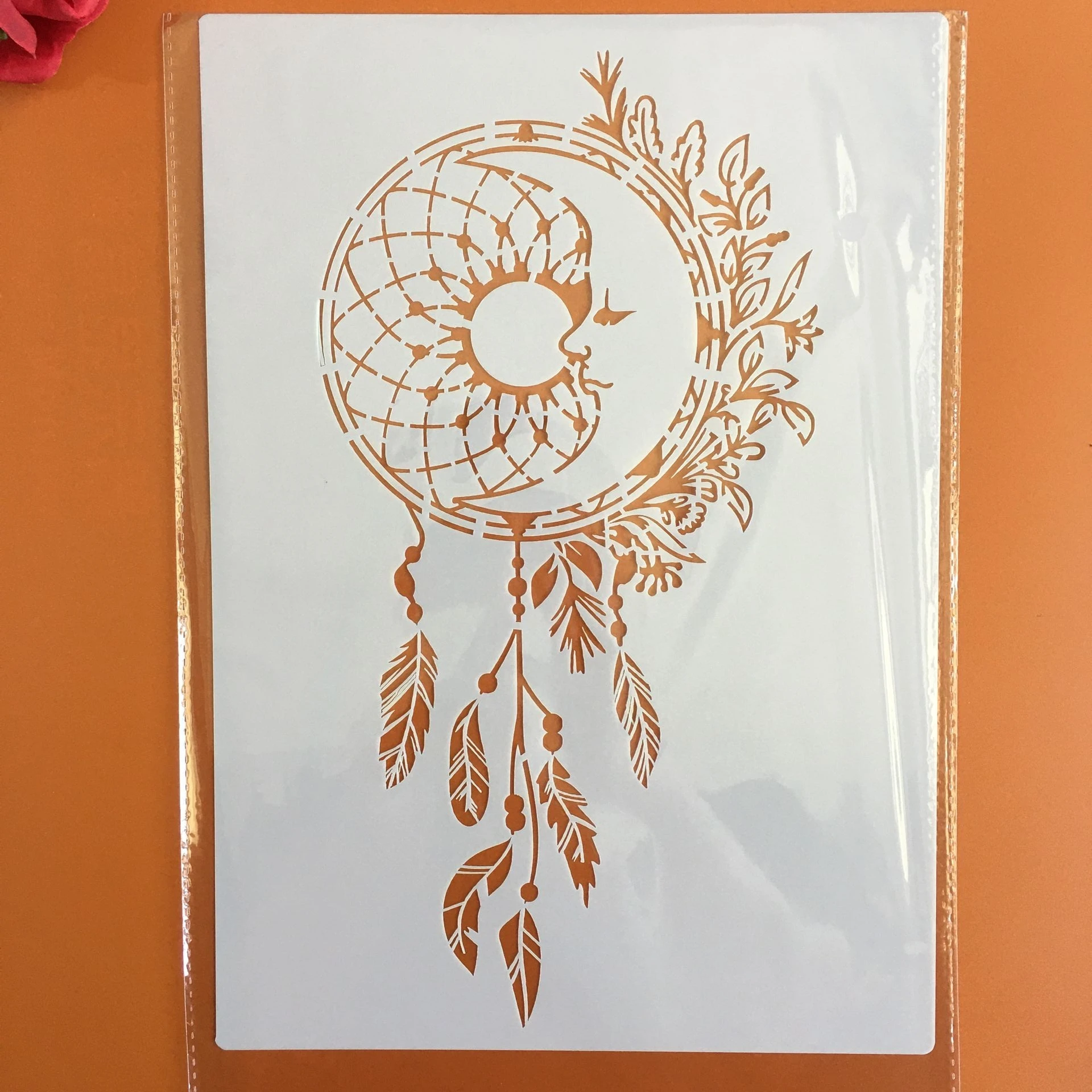 

A4 29 * 21cm Moon Mandala DIY Stencils Wall Painting Scrapbook Coloring Embossing Album Decorative Paper Card Template,wall