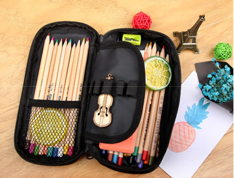 Пеналы с аниме «Чёрный клевер», многофункциональный чехол для карандашей для учеников, школьные принадлежности на молнии для мальчиков и девочек, сумки-карандаши