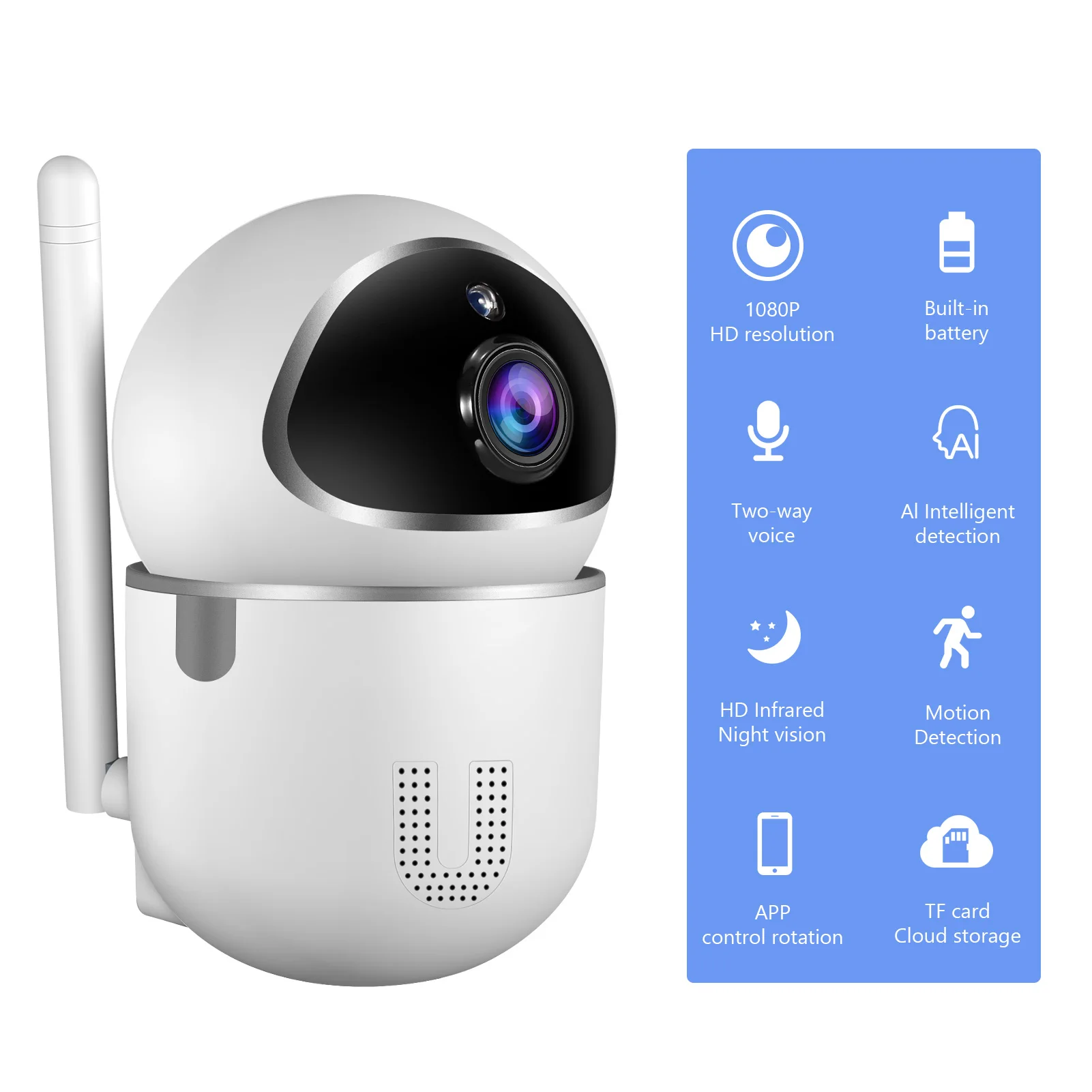 

Security Camera 1080P Wireless WiFi Indoor Surveillance IP Camera with Smart Human Tracking,Motion Detection,Night Vision