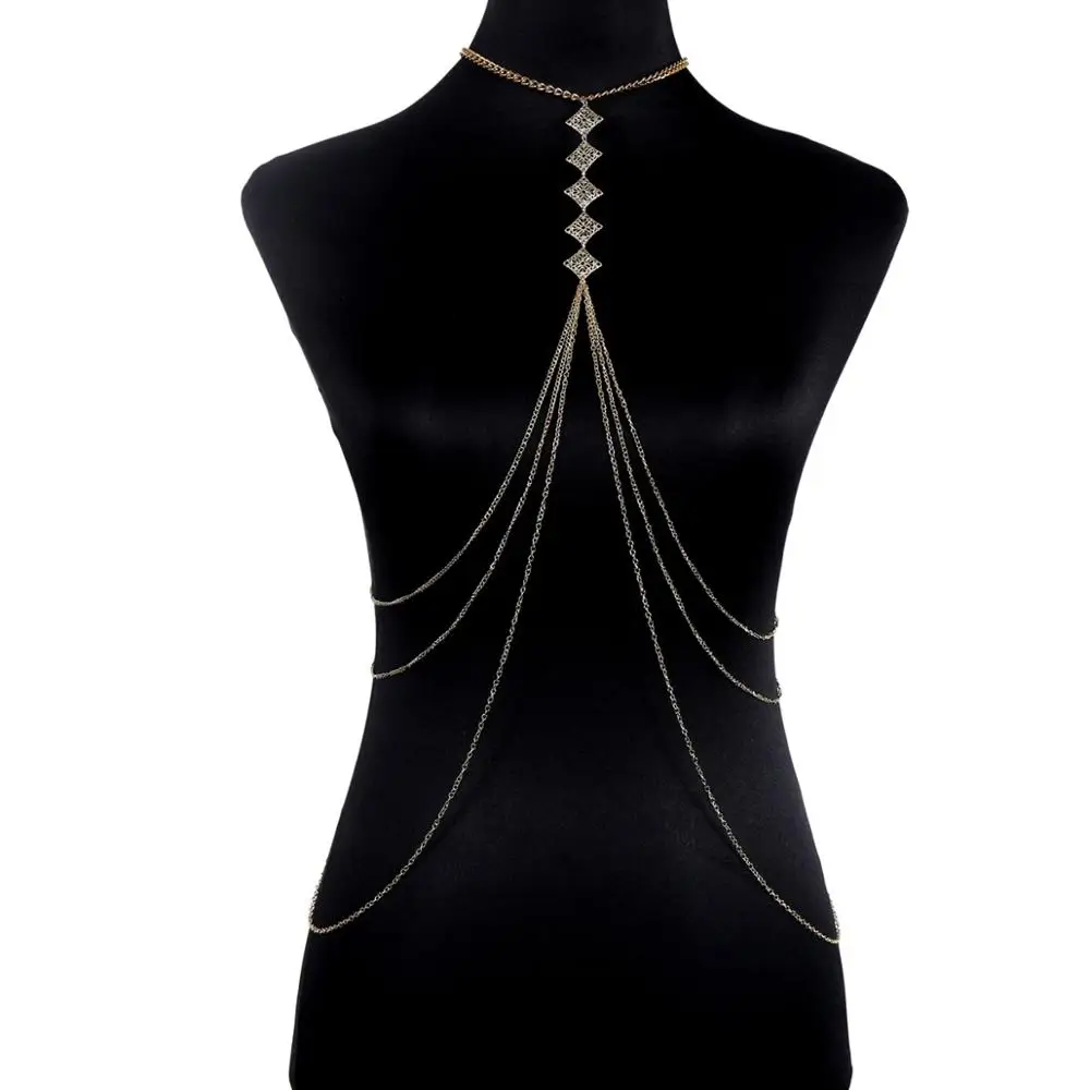 Сексуальная цепочка на тело для женщин и девушек Пляжное бикини талию ожерелье