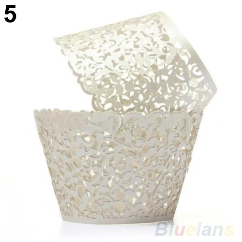 

Hot Sale 12pcs/set Hollow Muffin Cupcake Paper Cups Wedding Birthday Baby Shower Filigree Decor for Wrapper Wraps Cupcake Cases