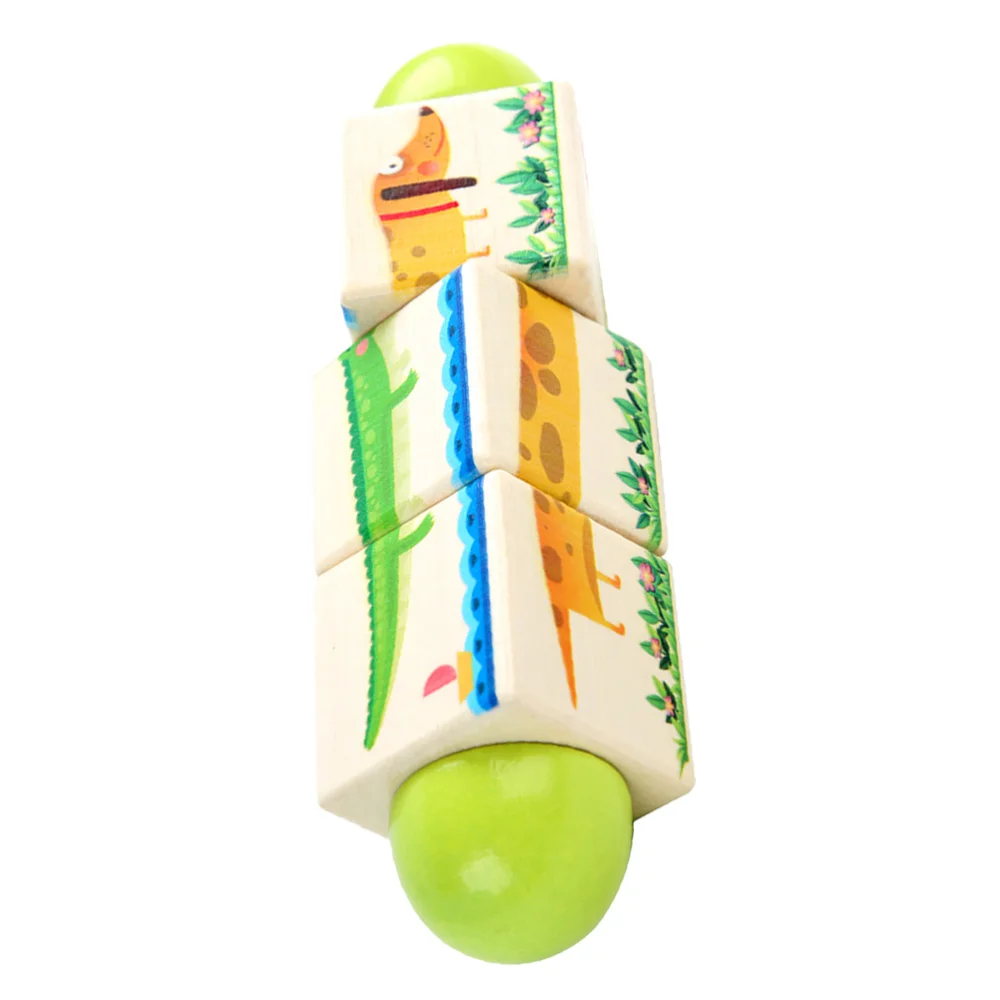 

1Pc Children Early Education Rotating Stereo Jigsaw Pattern Block