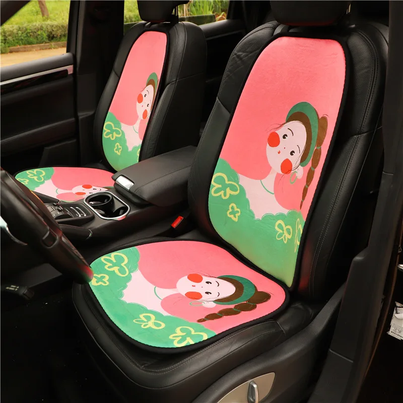 

Plush Car Seat Cushion Winter Keep Warm Seat Cushion Fashion Goddess Car Supplies Car Seat Covers Car Accessories