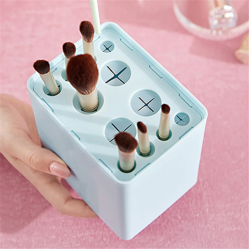 Кисть для макияжа хранения ведро сухих 2 в 1 Подводка глаз карандаш бровей коробка