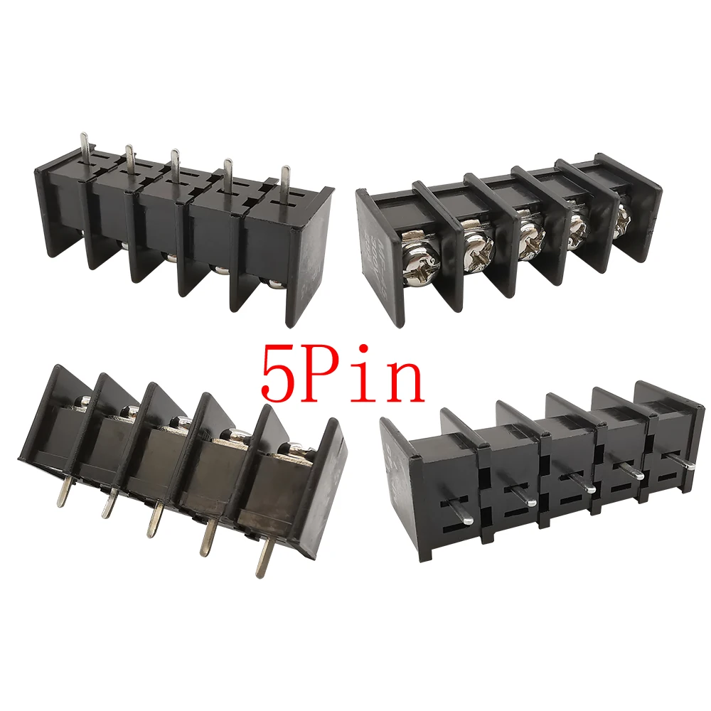 10 шт. KF45 шаг 9 5 мм 2P/3P/4P/5-контактный/6-контактный черный клеммный блок PCB коннектор