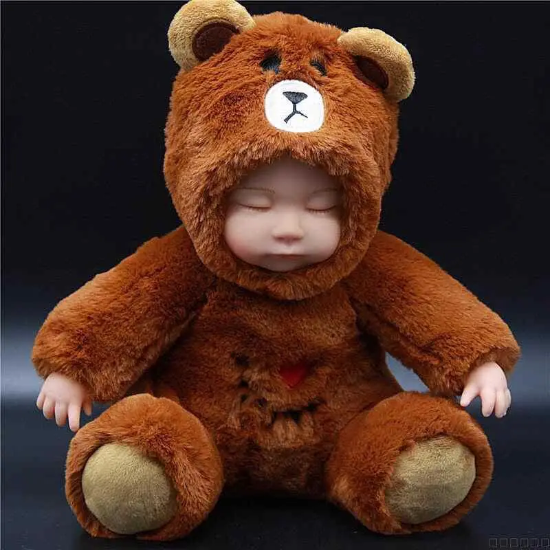 Новинка 25 см Спящая Детская кукла kawaii bebe слон животное плюшевая игрушка Розовая Свинья высококачественное моделирование девочка кукла