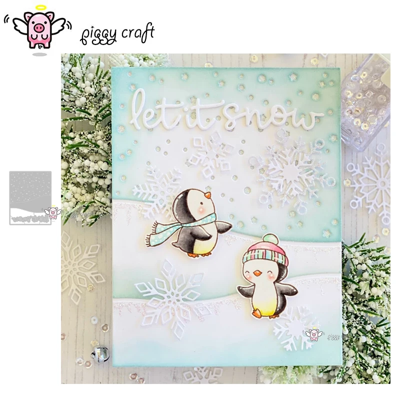 Технические металлические Вырубные штампы форма звезды снег наклон рамка для