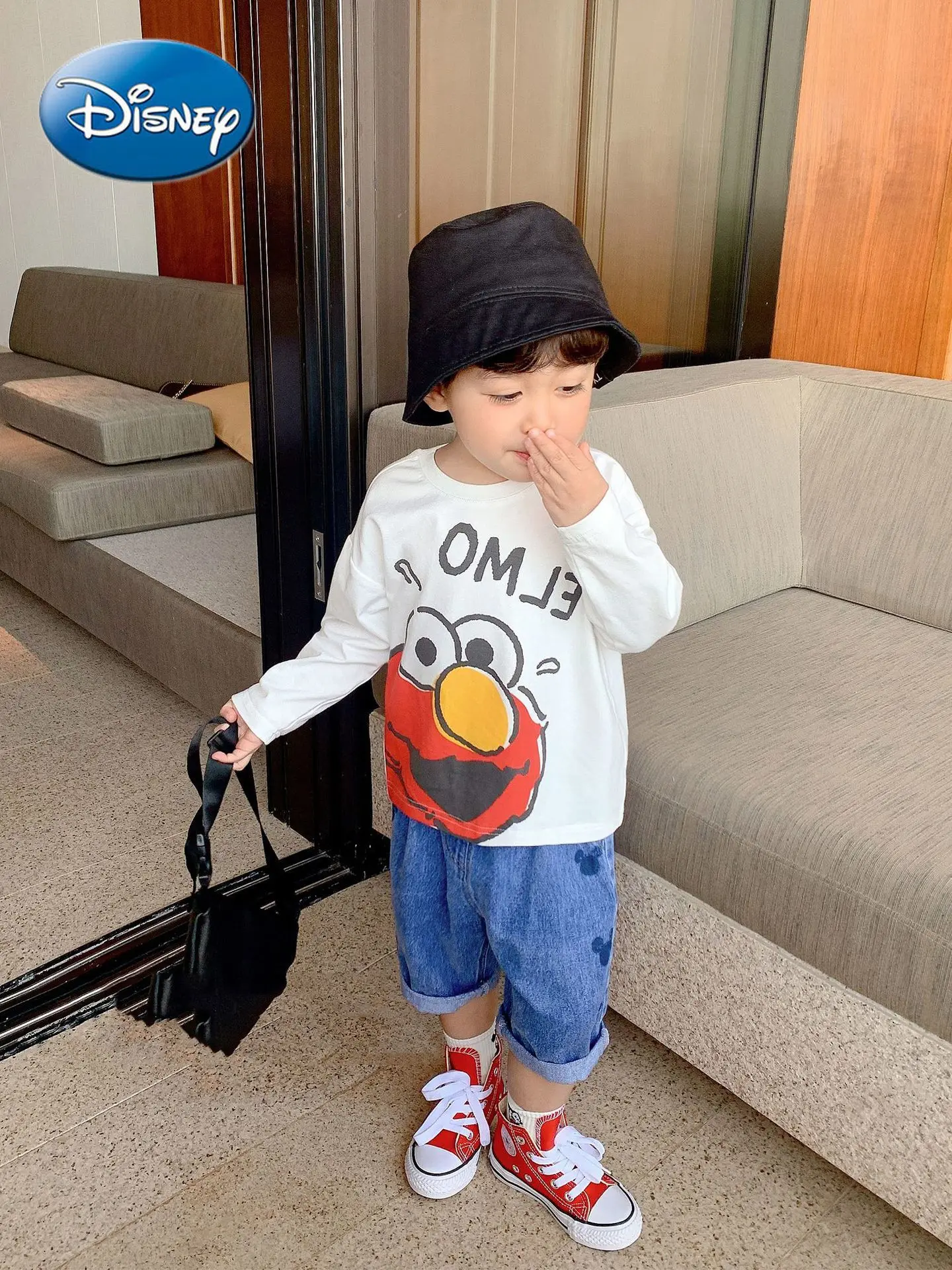 

Original Disney Mickey Mouse Goofy Donald Duck Boys and Girls T-shirt Long Sleeve Tops Kids Boys Clothes