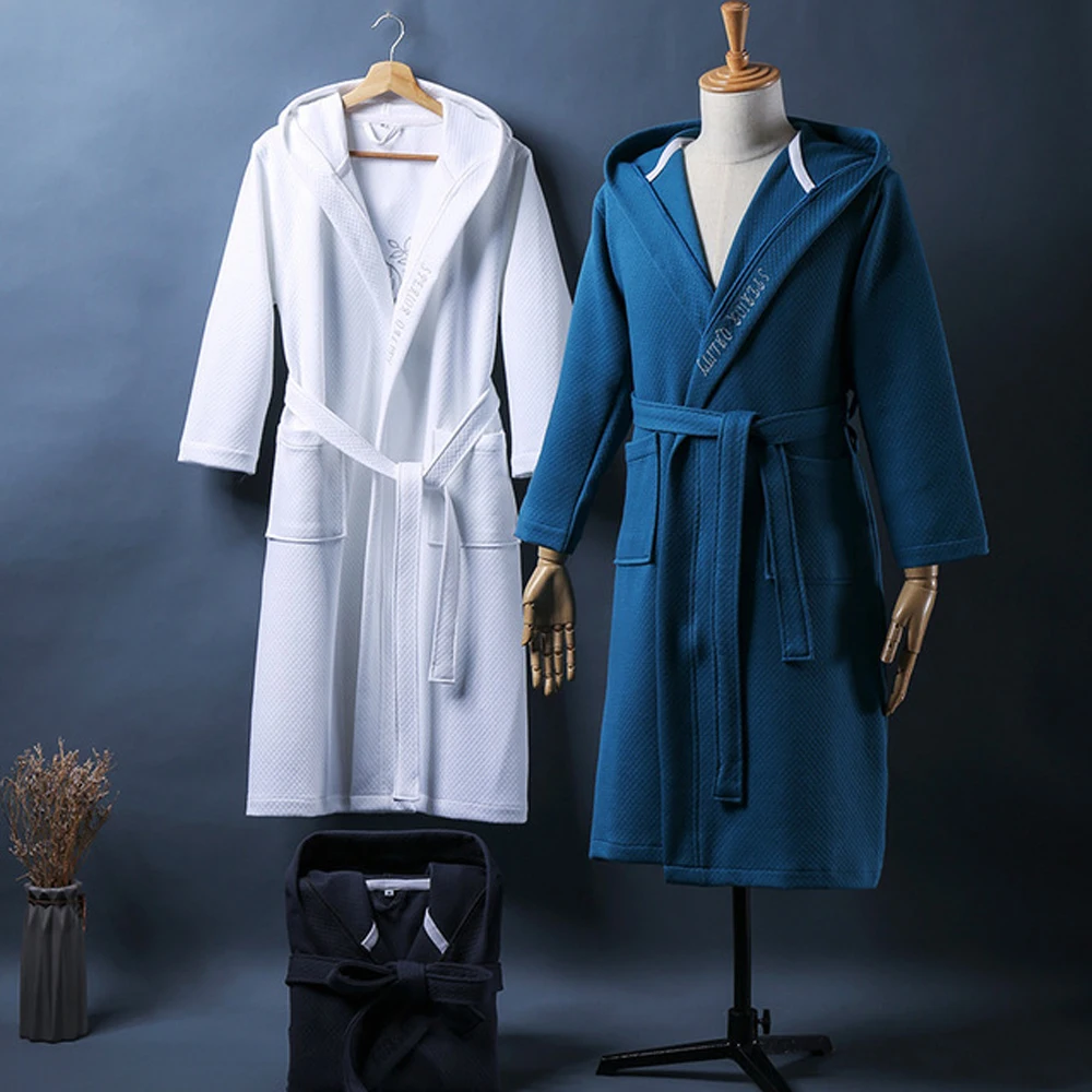 

Autumn Winter Cotton Bath Robe Dressing Gown Women Towel Fleece Water Absorption Sleepwear Bathrobe Nightgown Lovers Home Robes